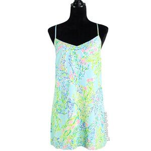 Lilly Pulitzer Women's "Dusk" Skye Blue Heaven Silk Mini Slip Dress